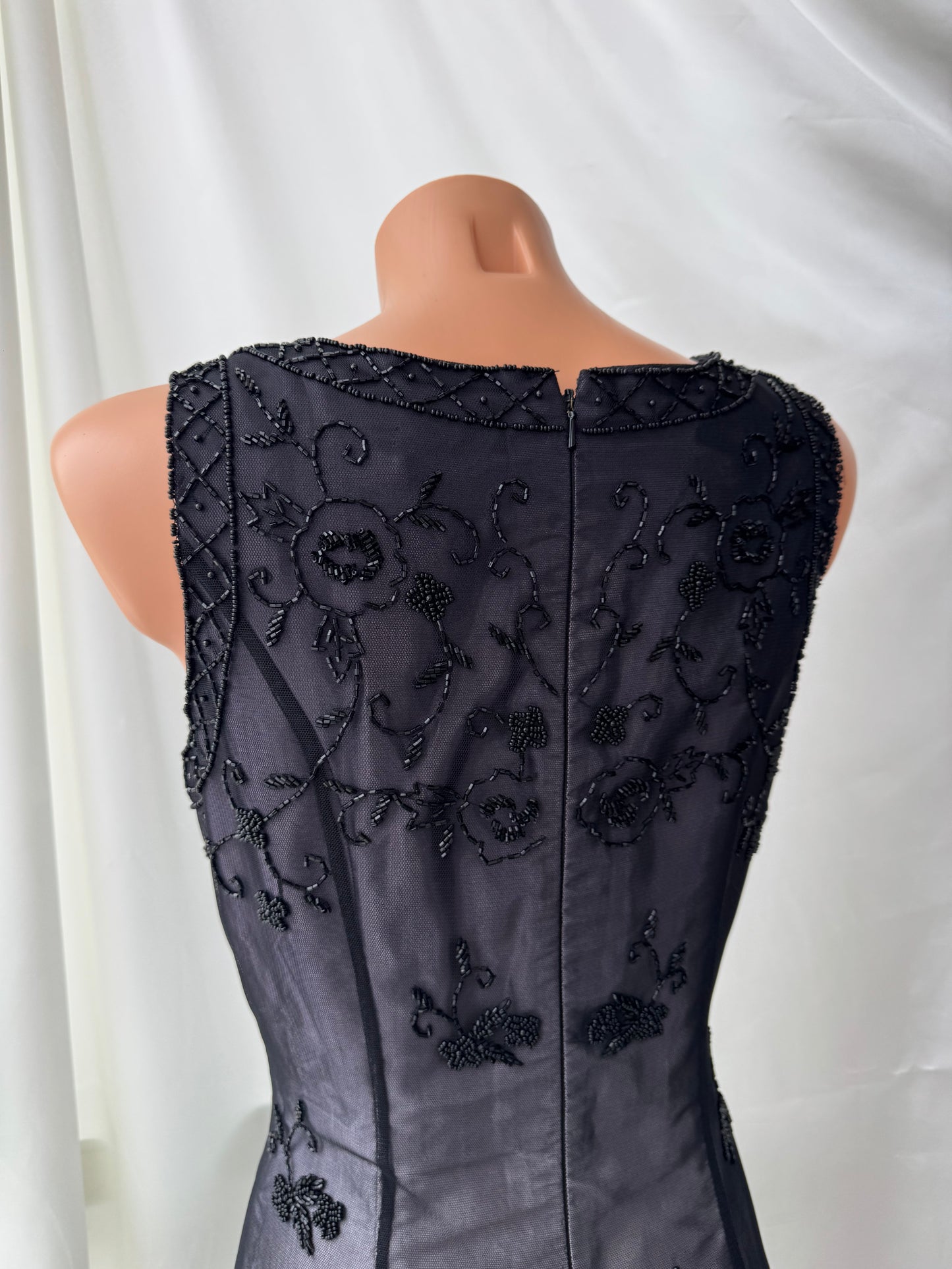 Gorgeous Gray Tulle Beaded Vintage Royal Gown