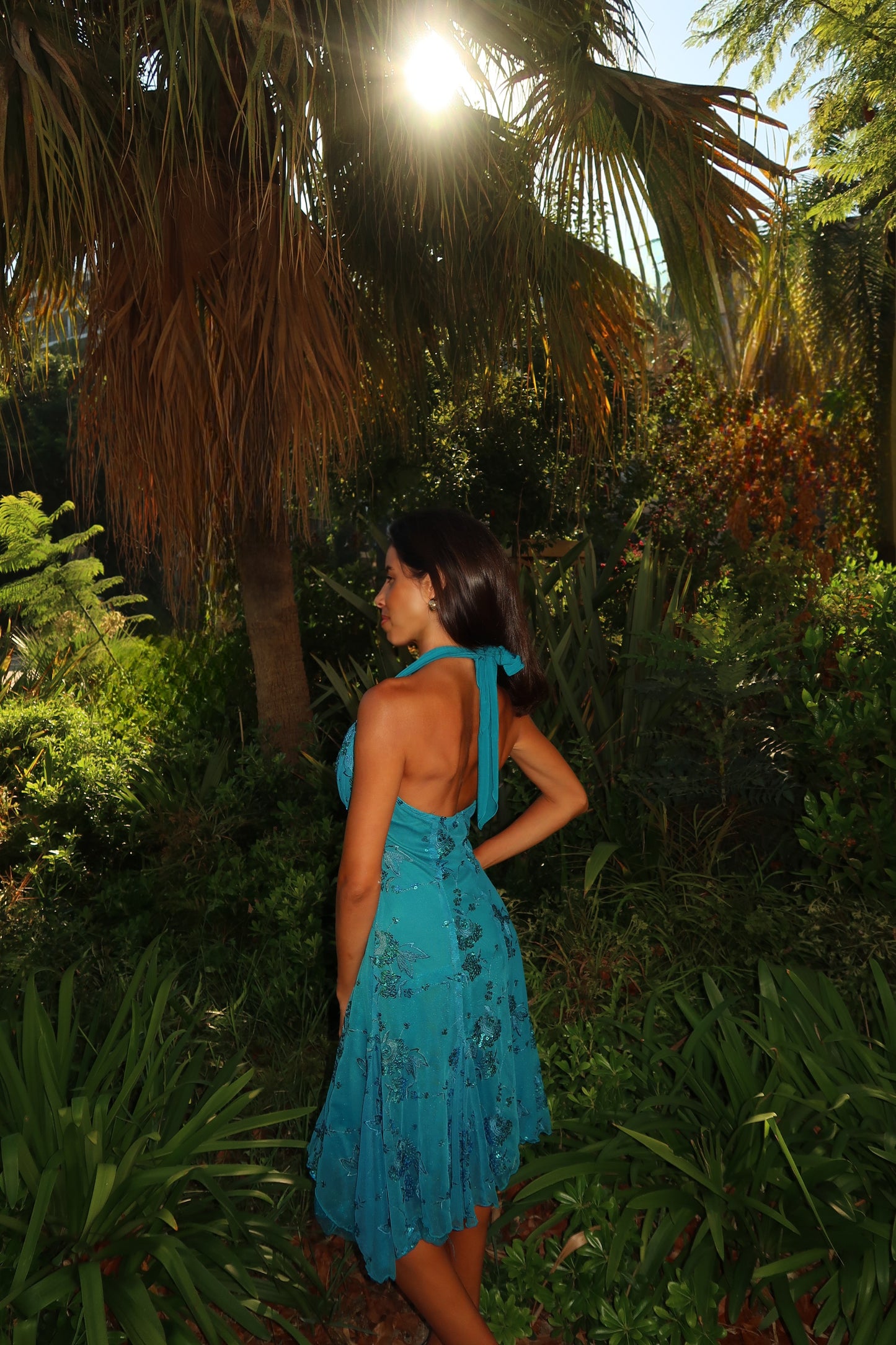 Spectacular Blue Mini Beaded Dress