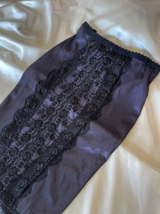 Vintage Lace Midi Pencil Skirt