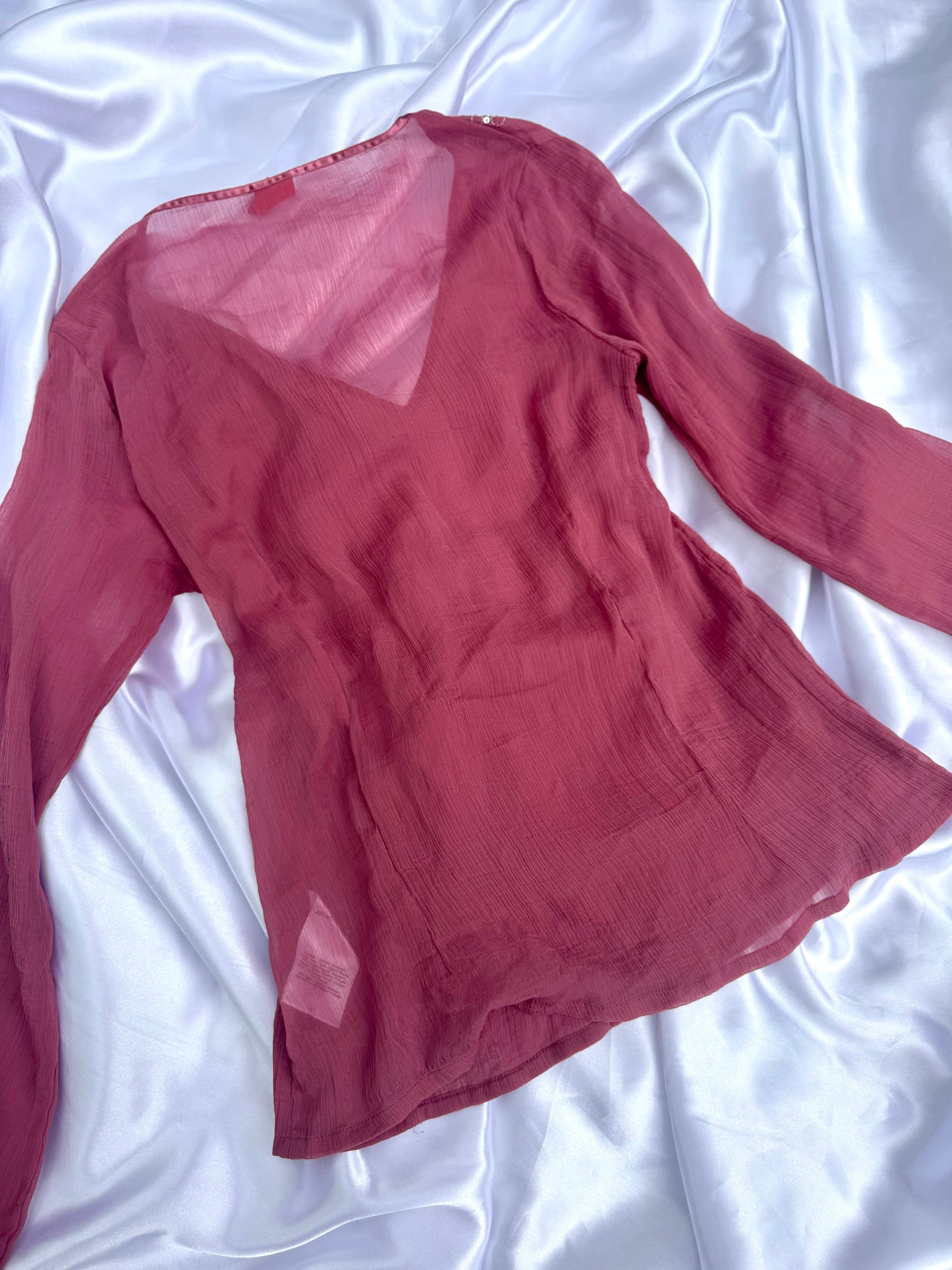 Pink & Silver Beaded Top