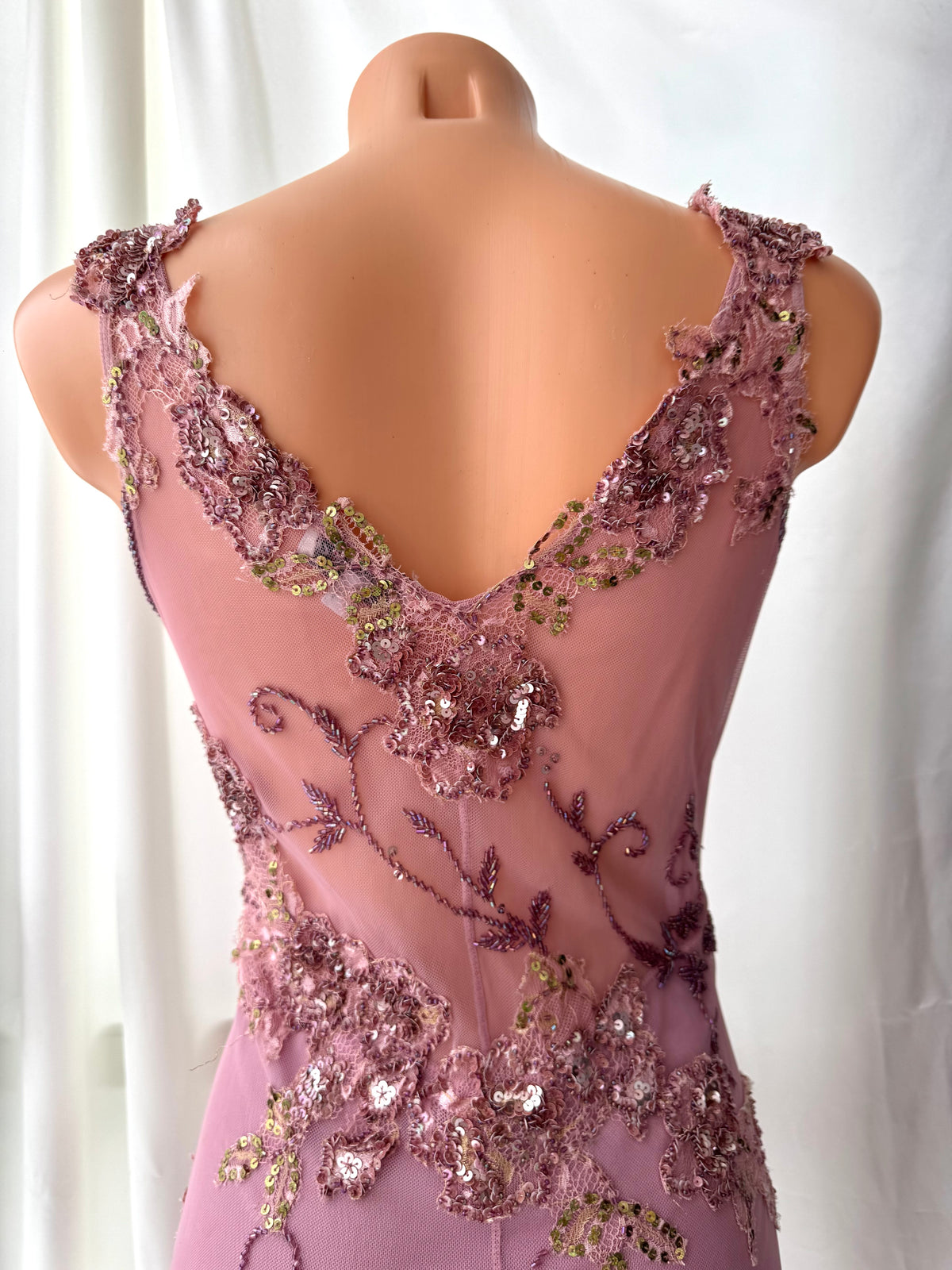 Gorgeous Pink Floral Vintage Dress