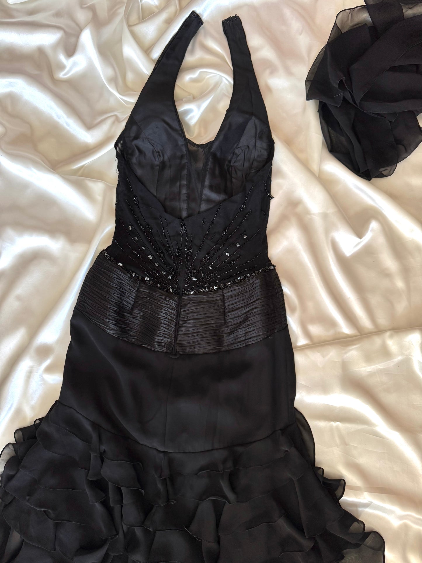 Spectacular Black Beaded Long dress
