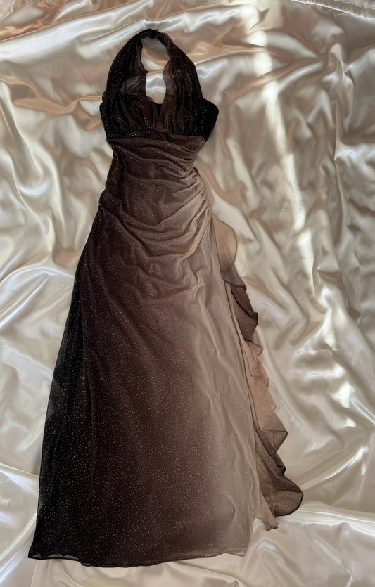 Sparkly Brown Ombre Vintage Dress