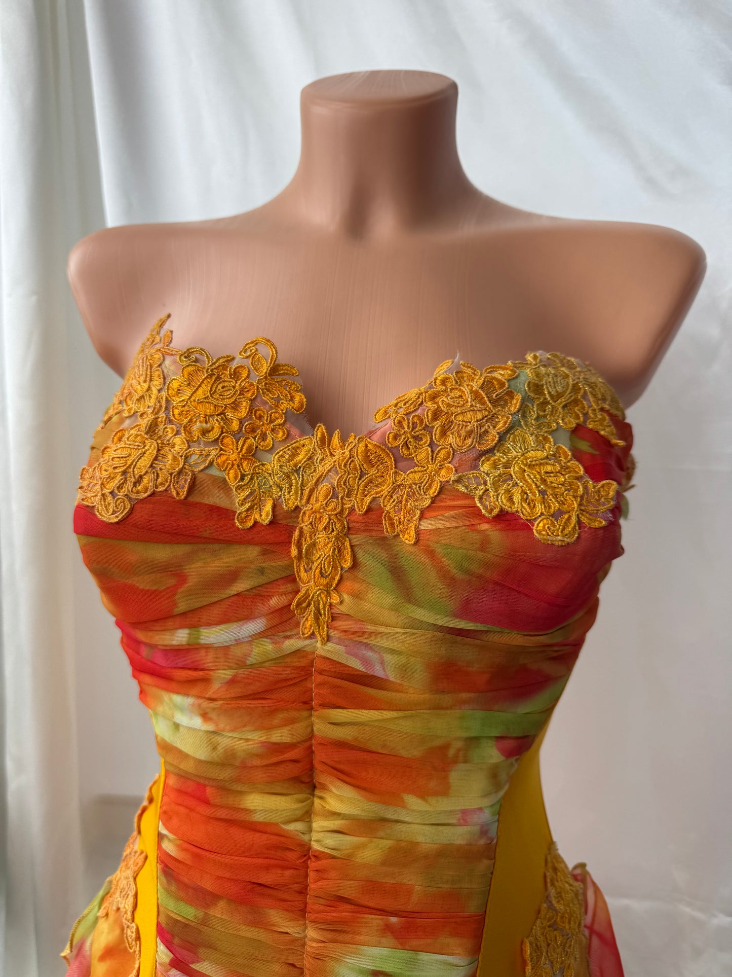 Catwalk Collection London Orange Corset Mini Dress