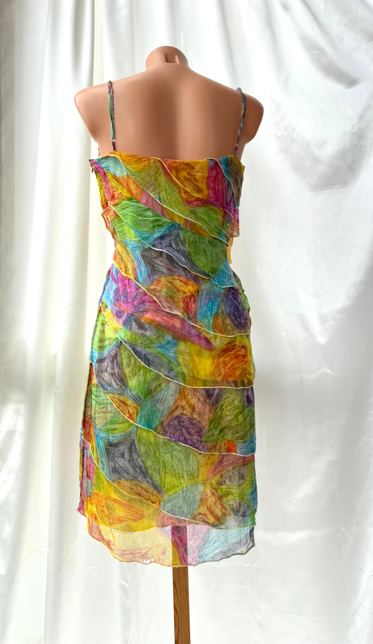 Colorful Floral Mini Rene Derhy Vintage dress