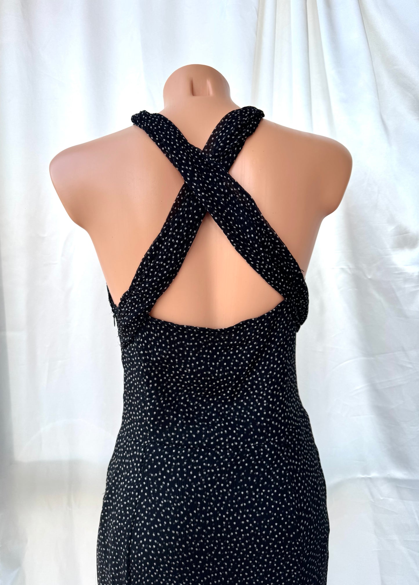 Spectacular Black Polkadot Ruffle Dress