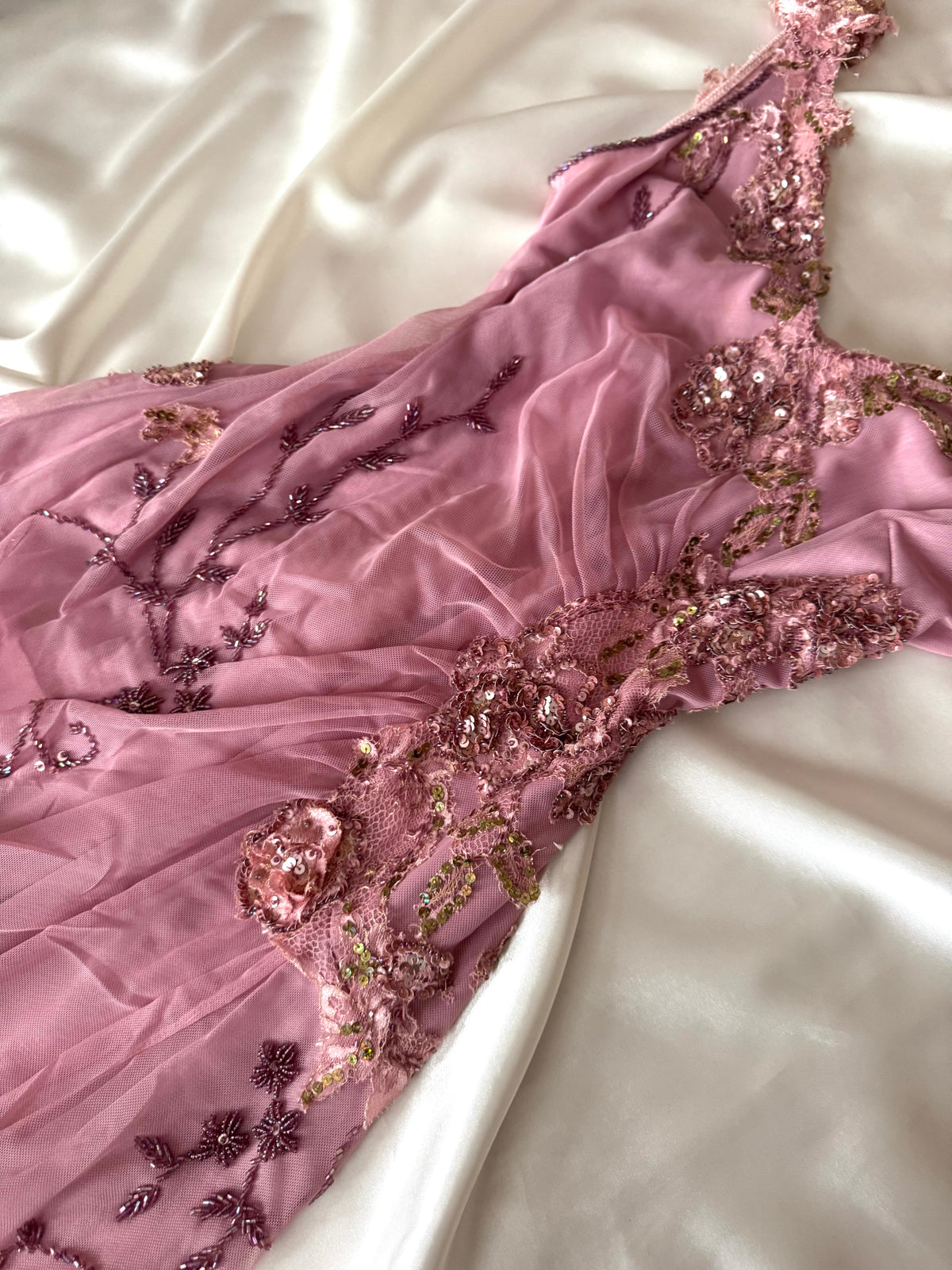 Gorgeous Pink Floral Vintage Dress