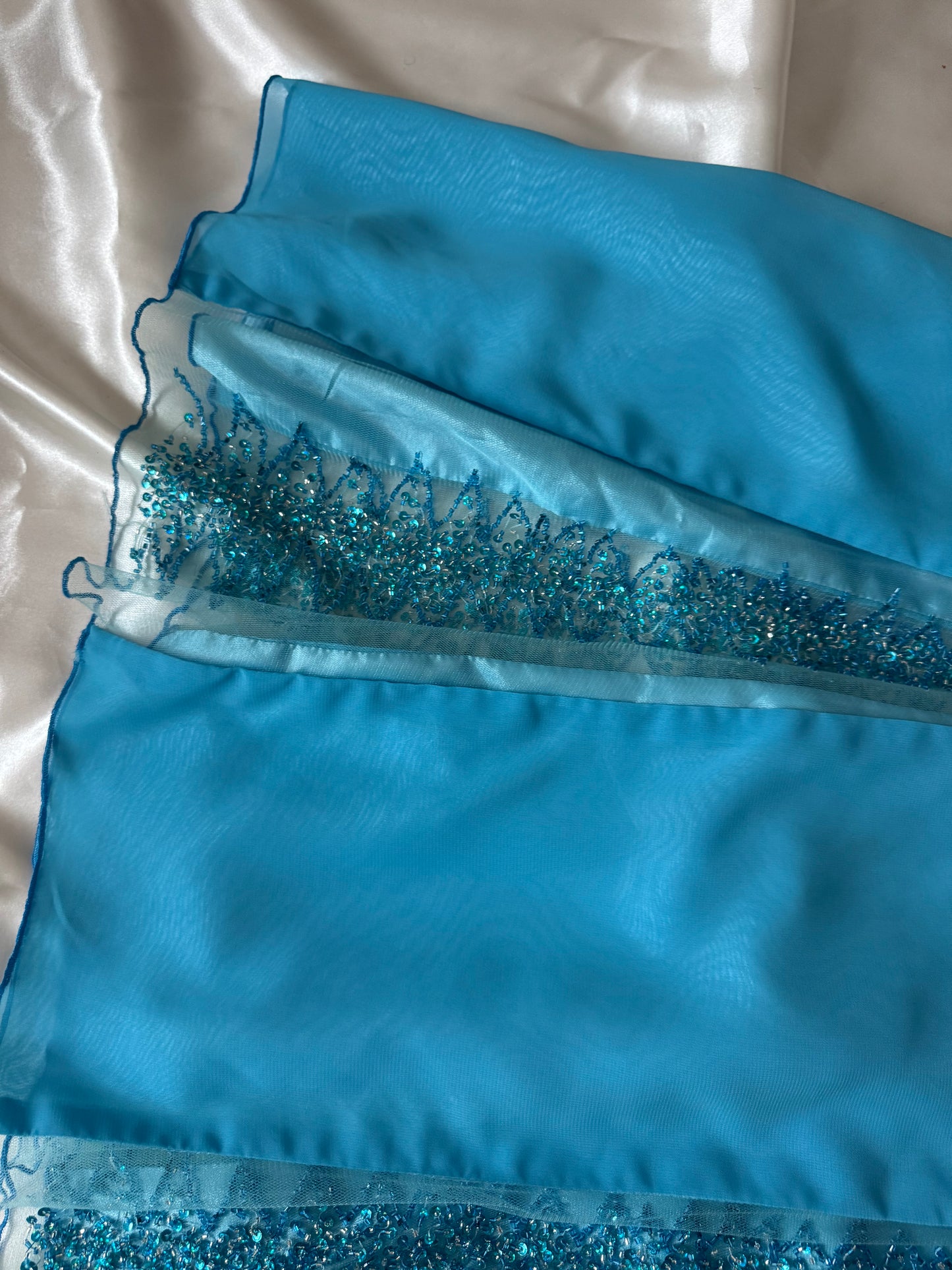 Absolutely Beautiful Light Blue Vintage Beaded Dress