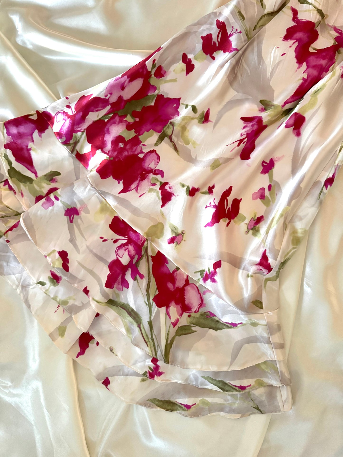 Absolutely Beautiful Sequin White & Pink Vintage Dress
