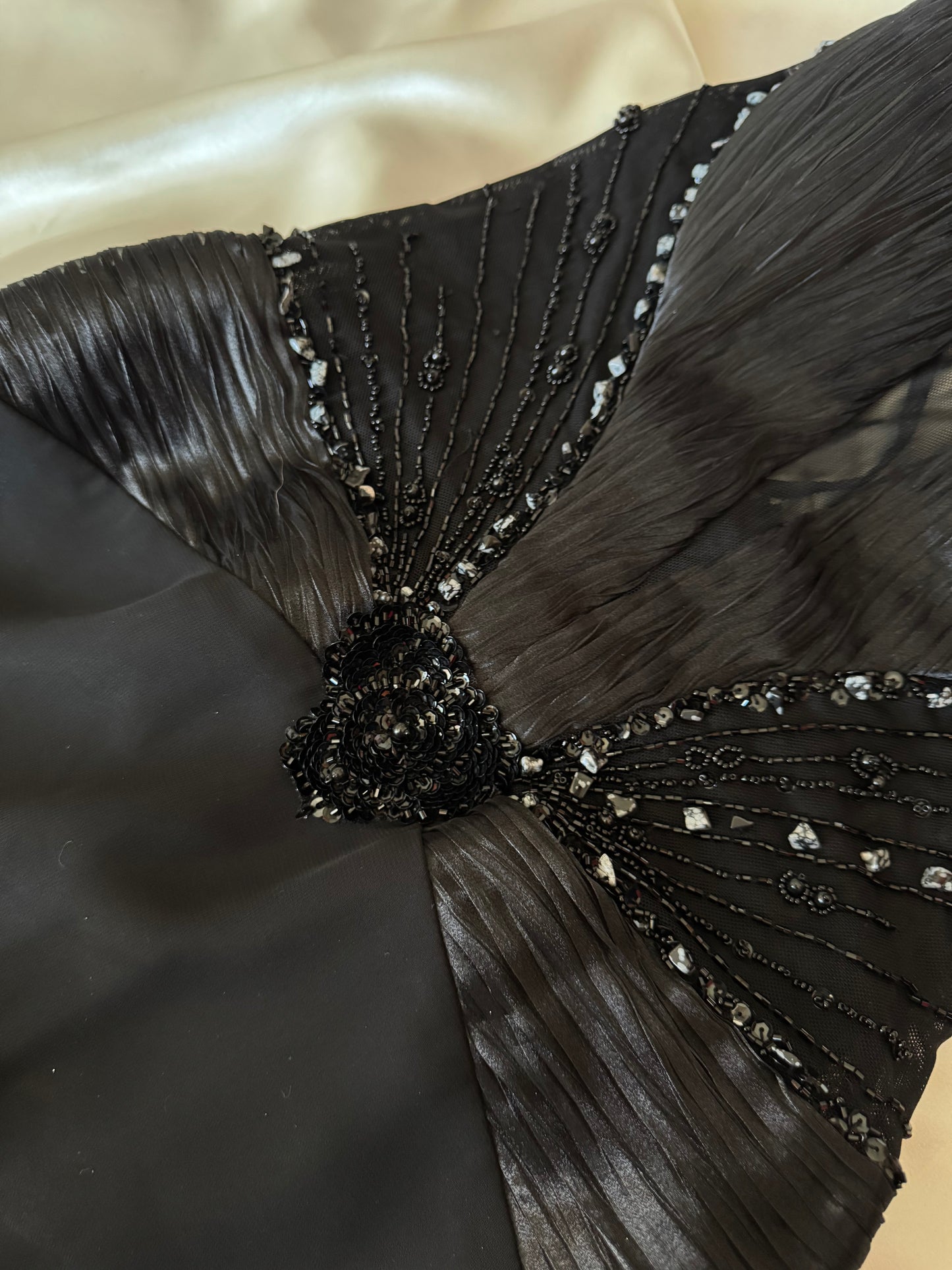 Spectacular Black Beaded Long dress