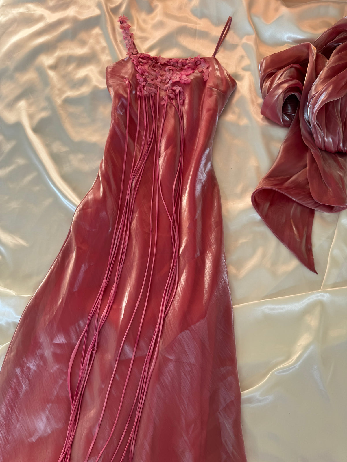 Gorgeous Pink Floral Vintage Dress