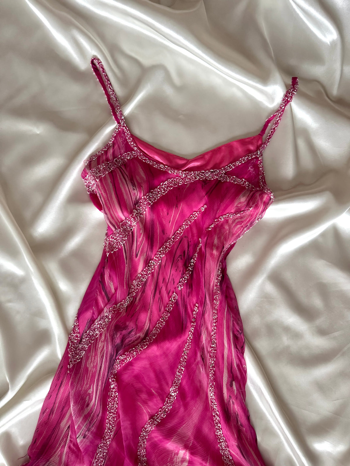 Gorgeous Pink Floral Vintage Dress
