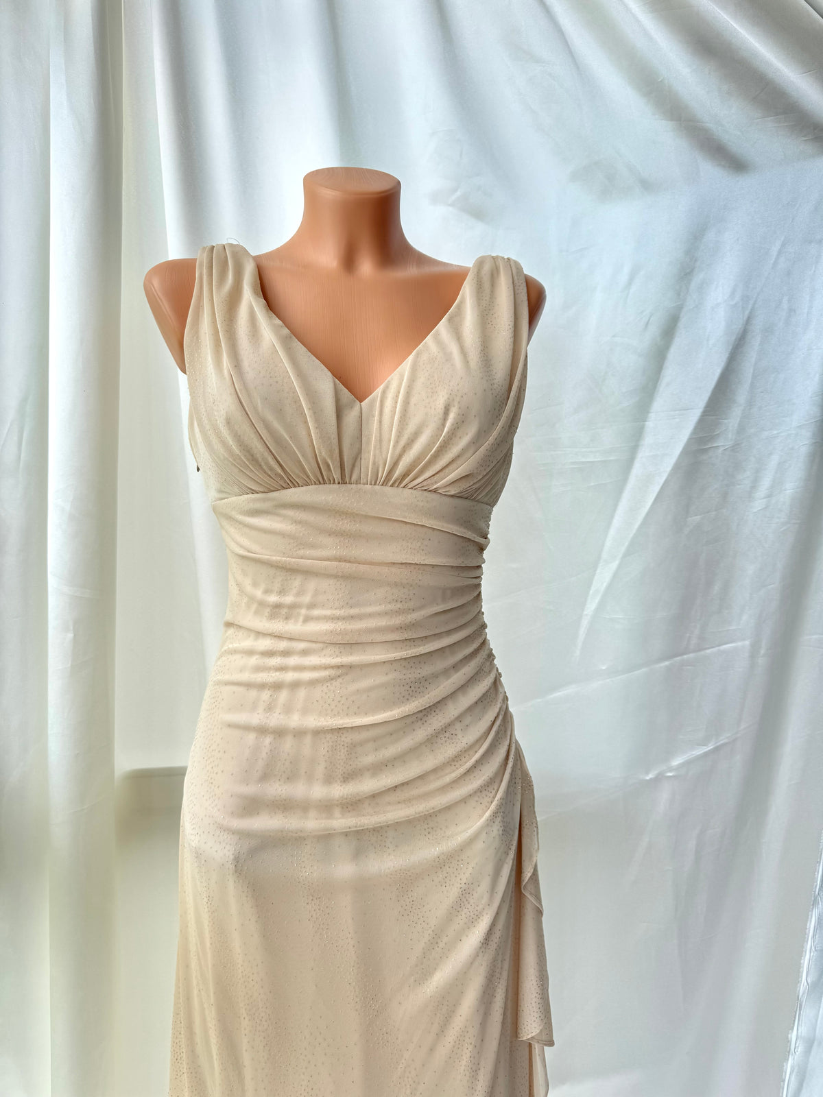 Sparkly Beige Vintage Dress