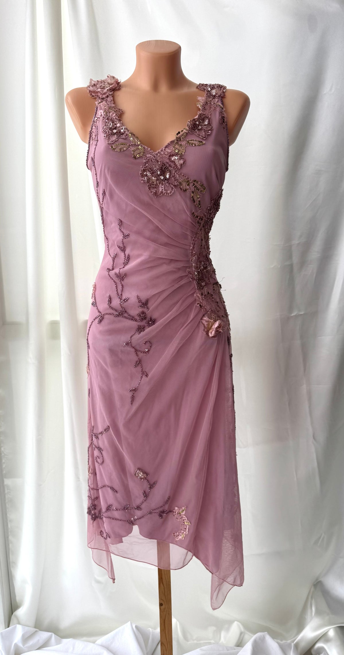 Gorgeous Pink Floral Vintage Dress
