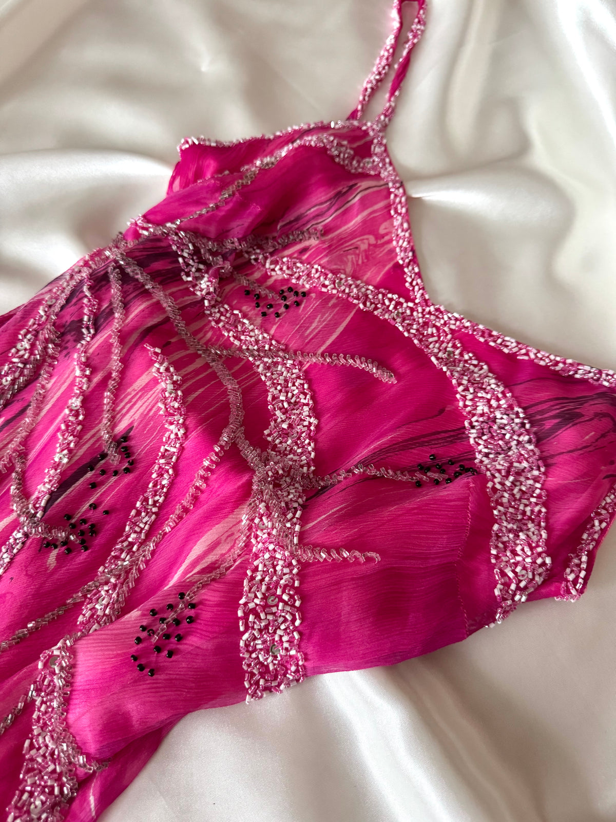 Gorgeous Pink Floral Vintage Dress
