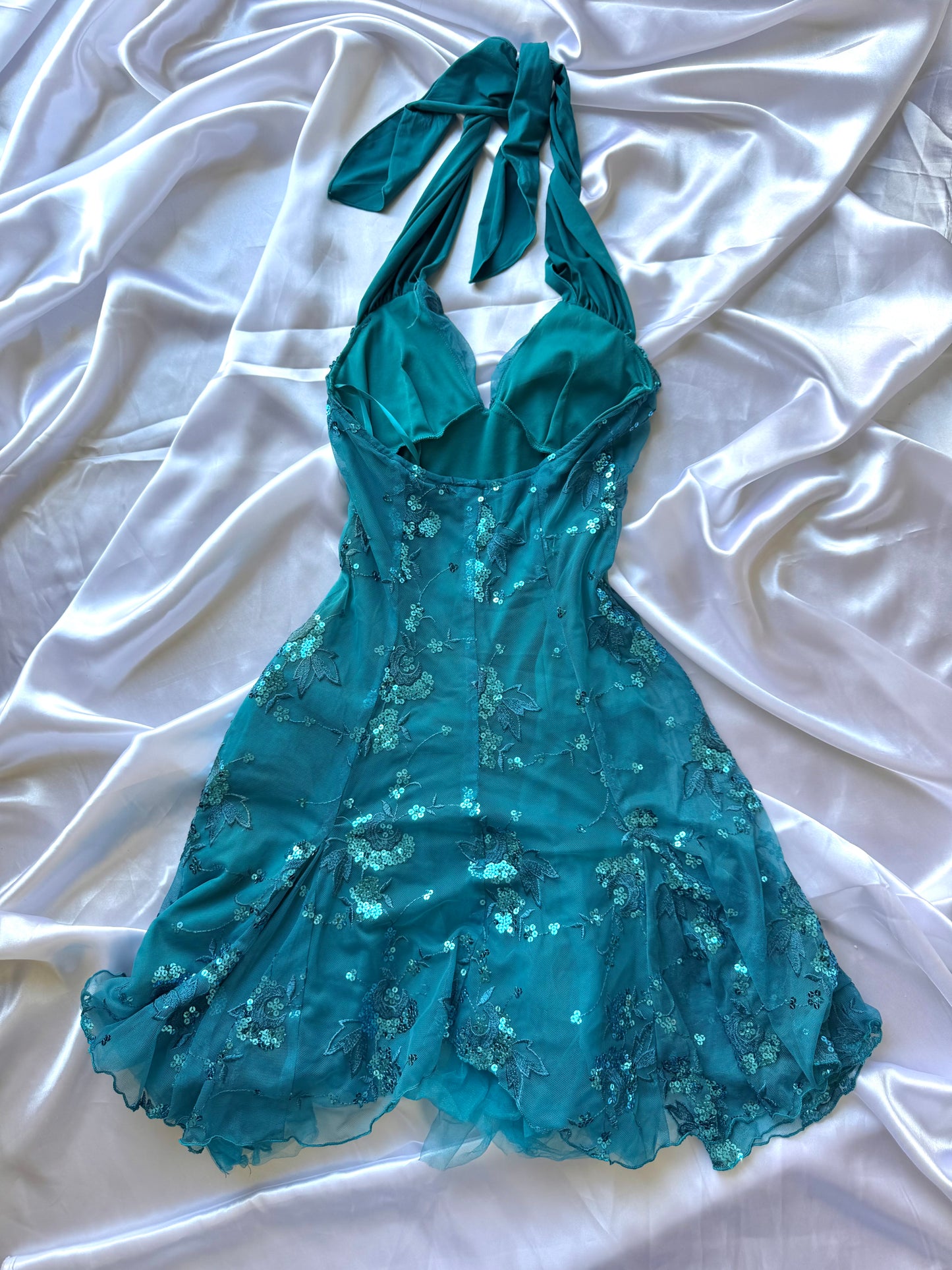 Spectacular Blue Mini Beaded Dress