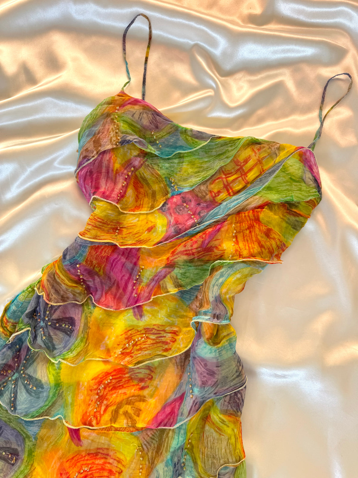 Colorful Floral Mini Rene Derhy Vintage dress