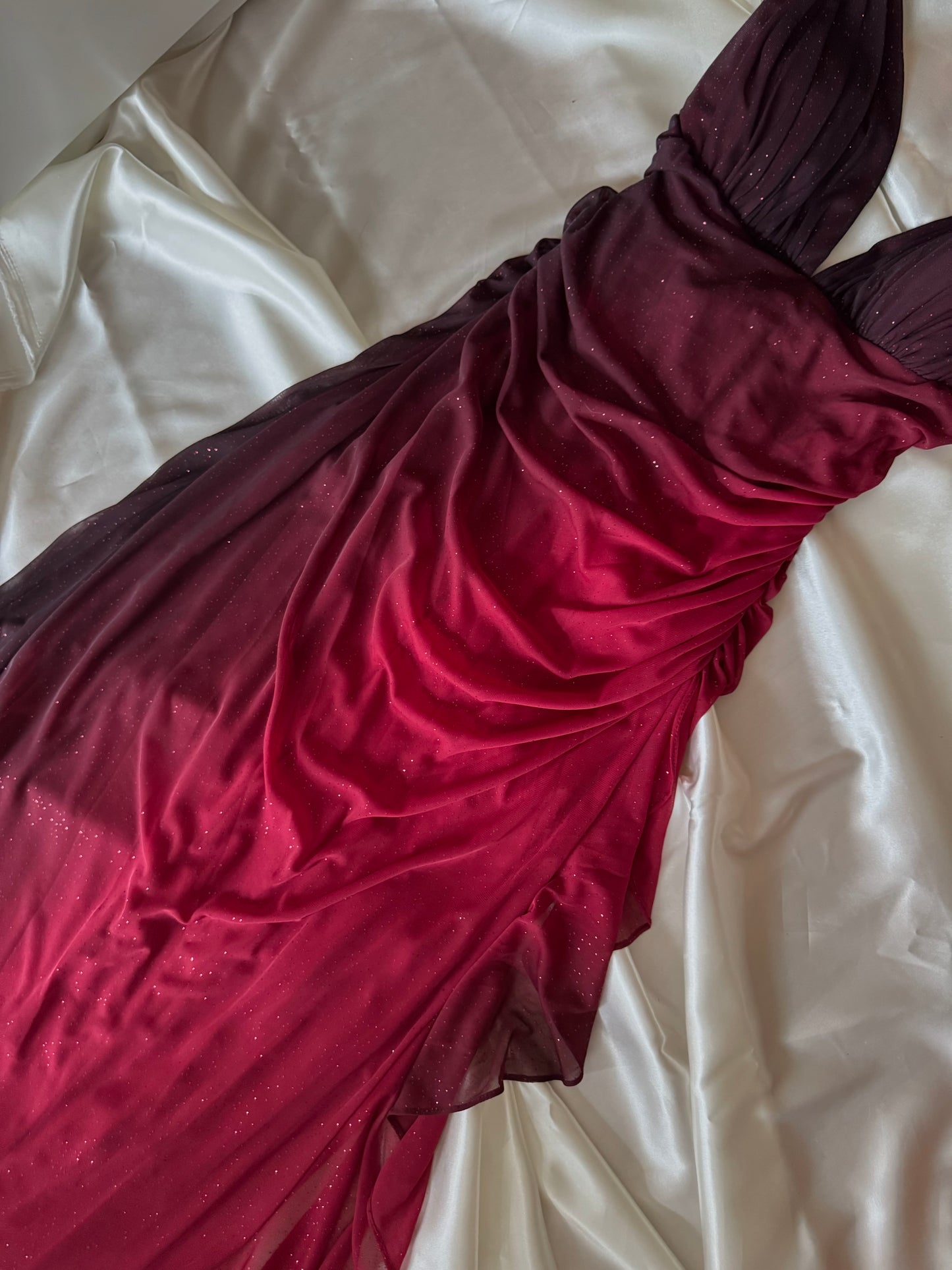 Sparkly Ombre Red Vintage Dress