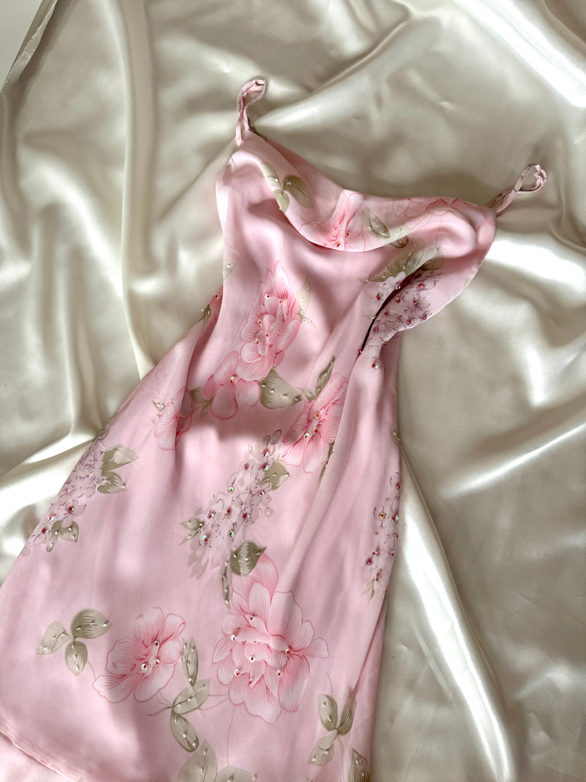 Gorgeous Pink Floral Vintage Dress