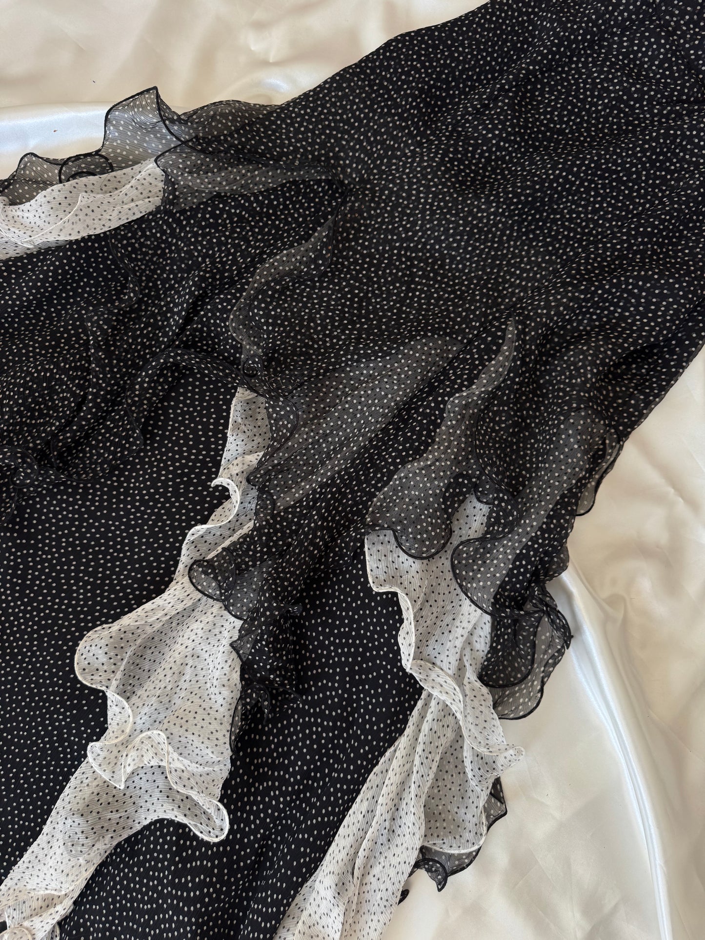 Spectacular Black Polkadot Ruffle Dress