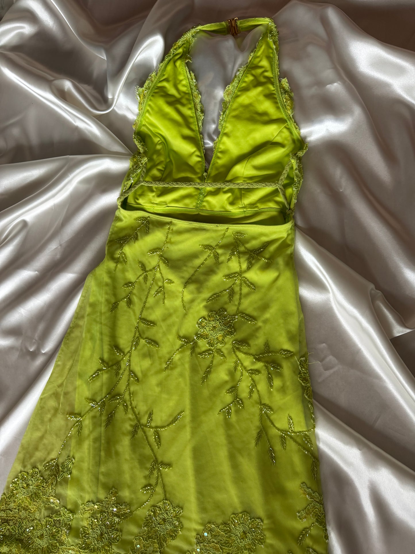 Green Beaded Lace Vintage Aftershock Summer Dress