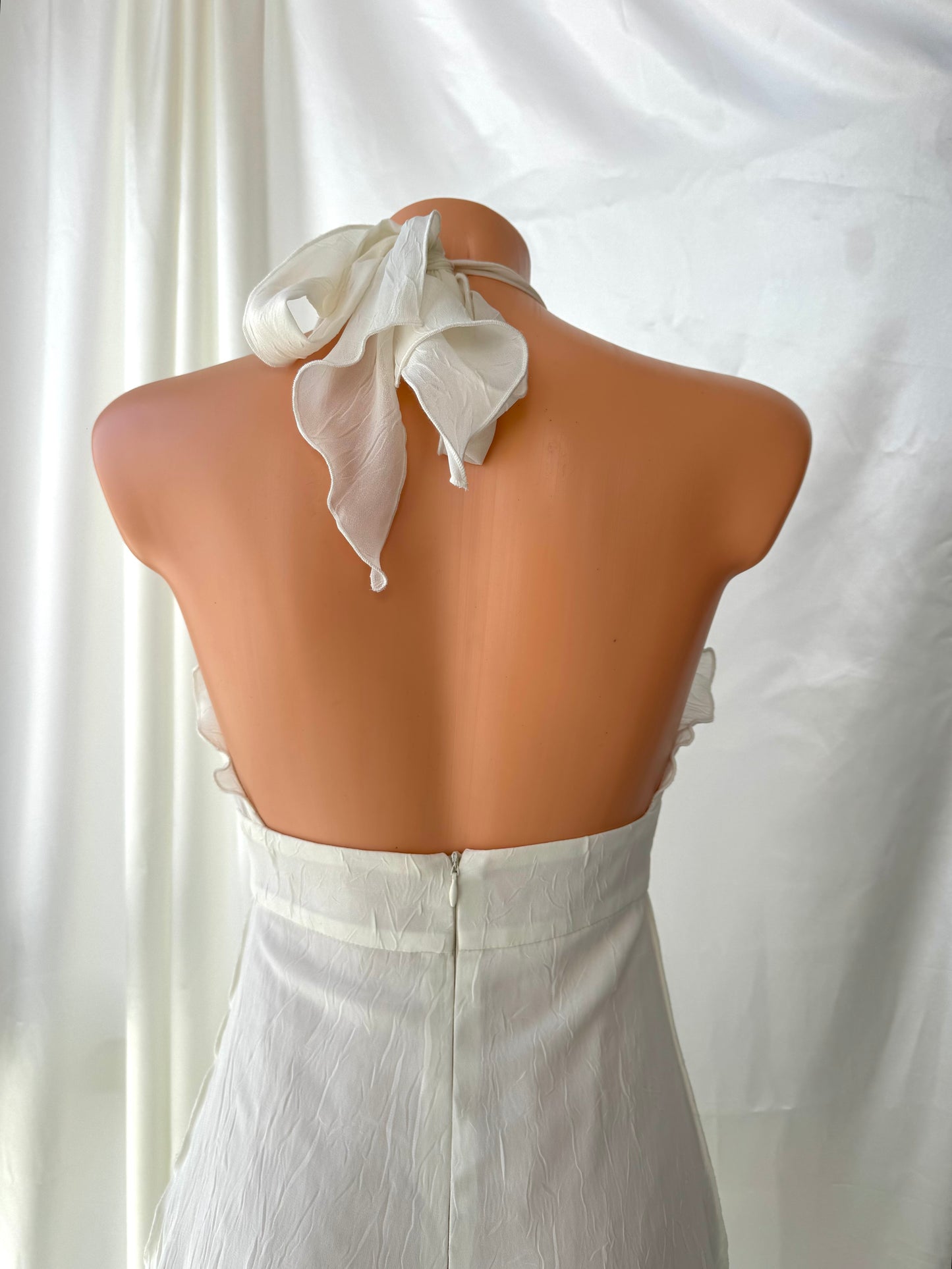 Cute White Frill Sparkly Vintage Dress