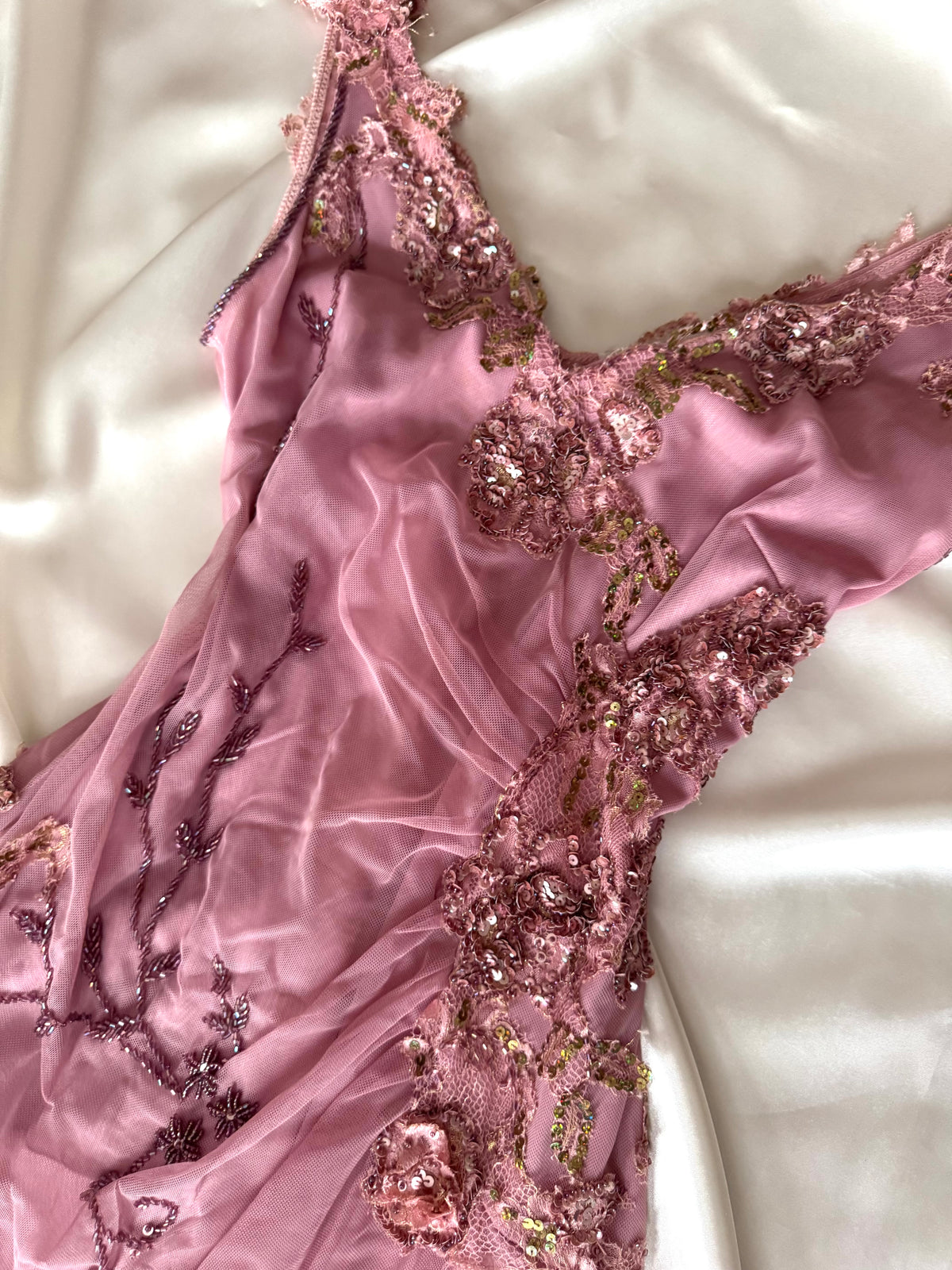 Gorgeous Pink Floral Vintage Dress