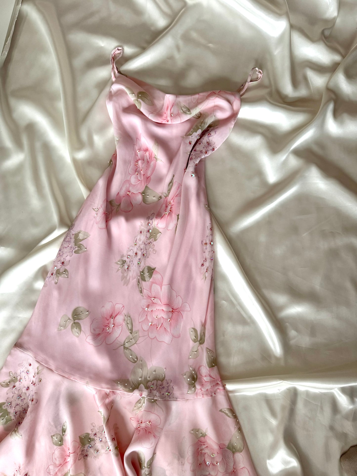 Gorgeous Pink Floral Vintage Dress