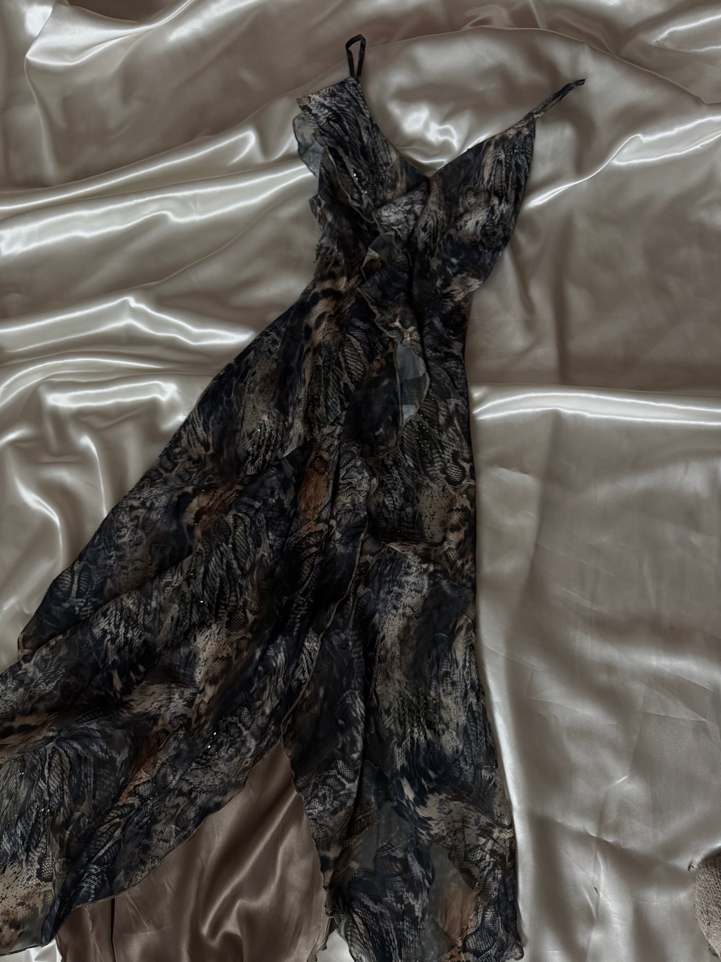 Stunning Snake Pattern Vintage Dress