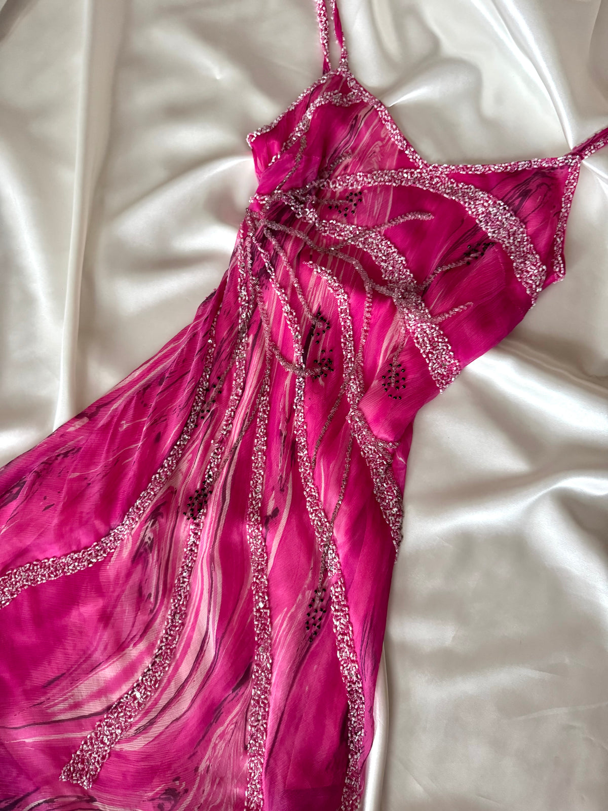 Gorgeous Pink Floral Vintage Dress