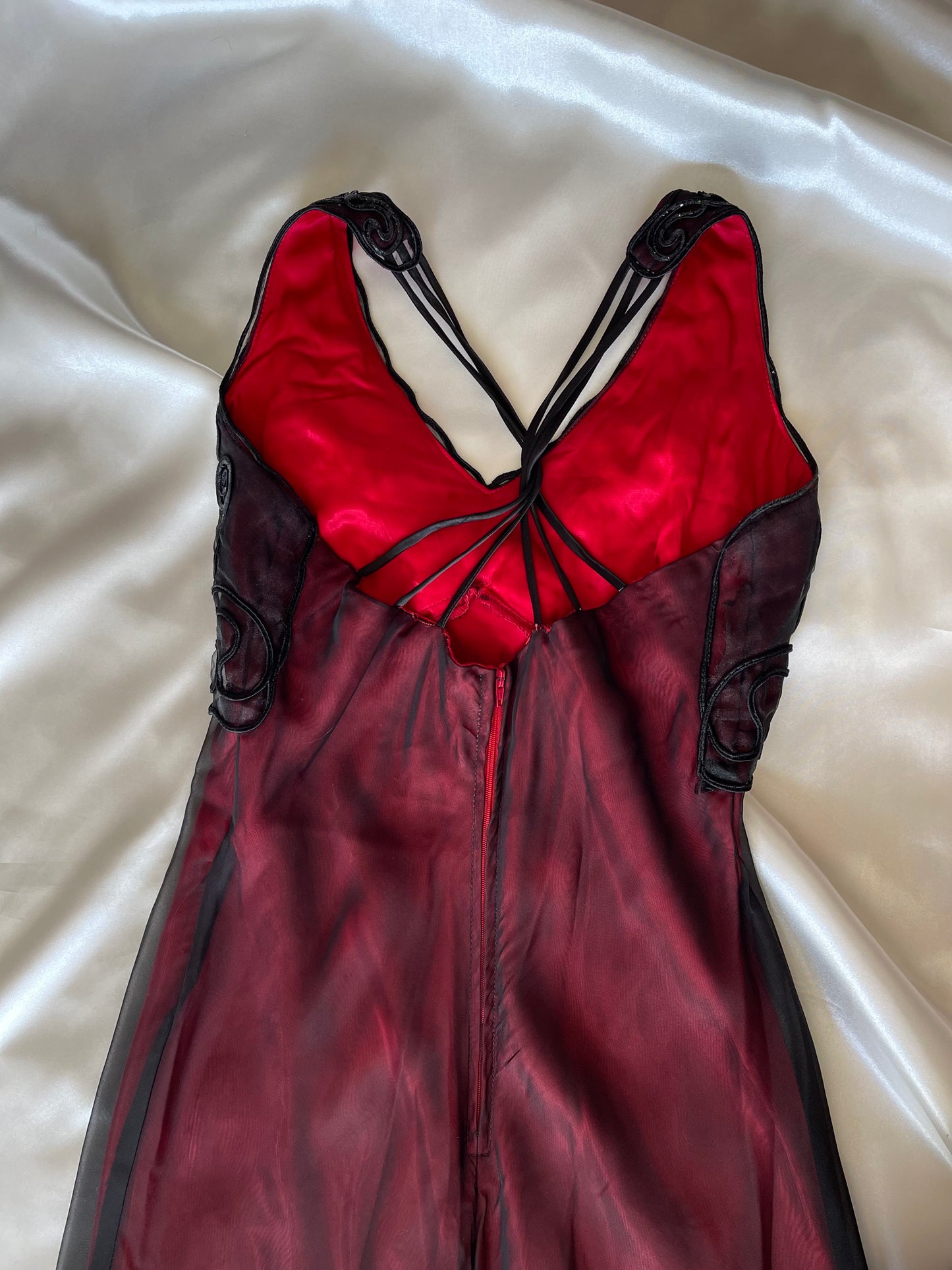 Red Black Butterfly Gothic Vintage Dress