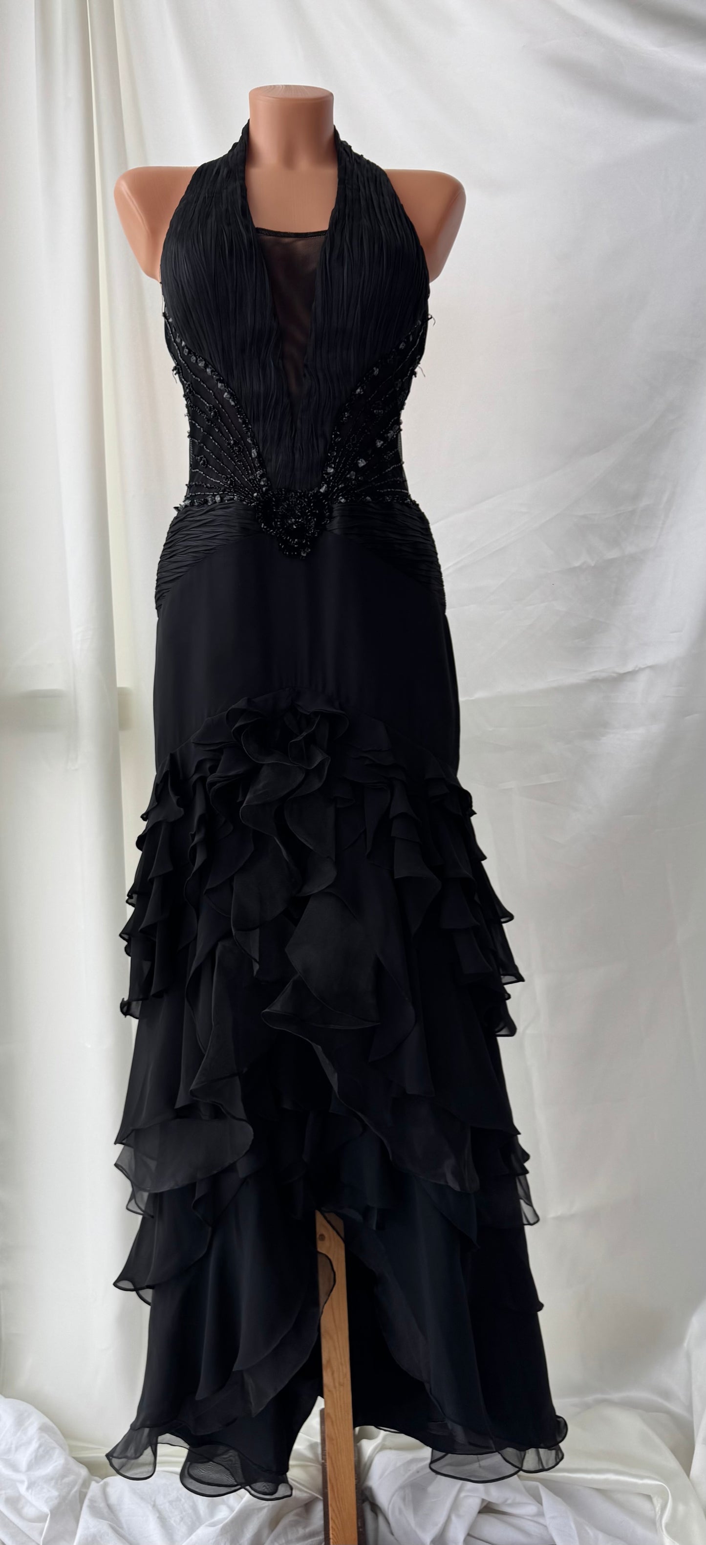 Spectacular Black Beaded Long dress