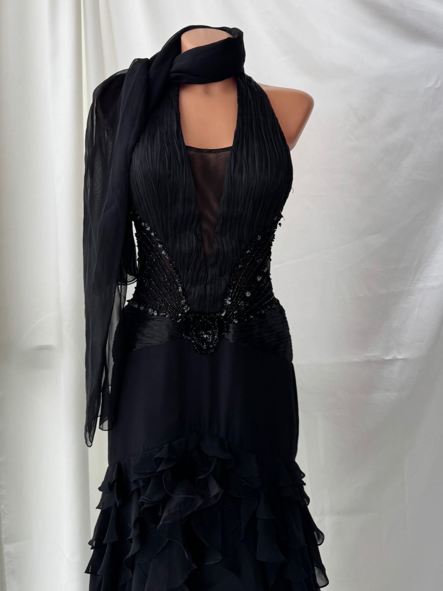 Spectacular Black Beaded Long dress