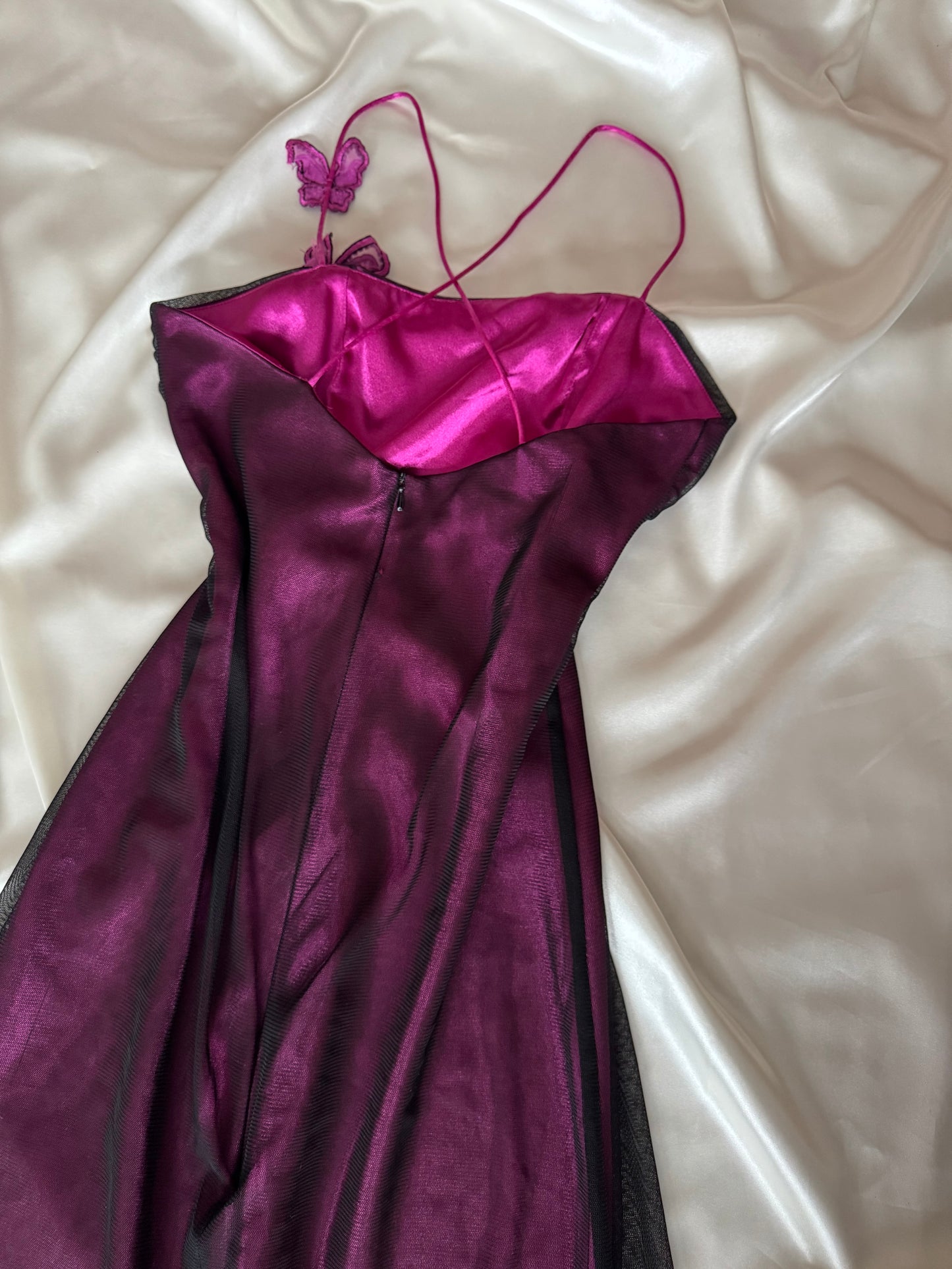 Gorgeous Purple Butterfly Vintage Royal Gown