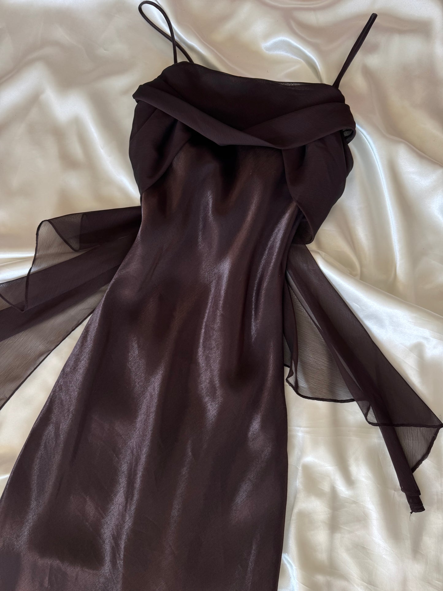 Elegant Brown Vintage Dress