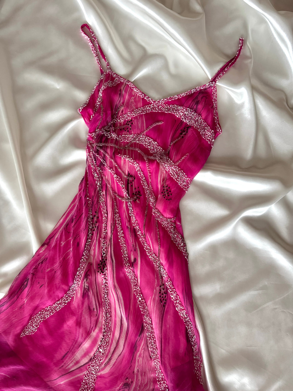 Gorgeous Pink Floral Vintage Dress