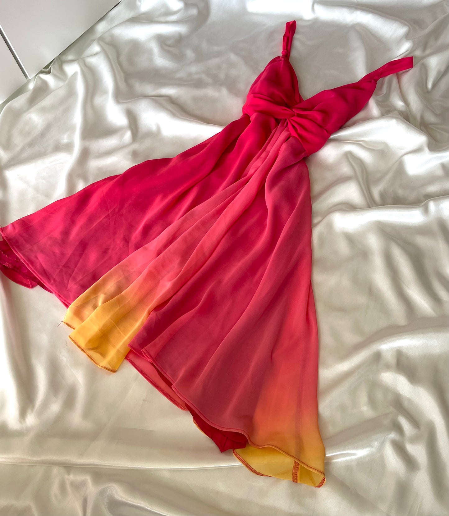 Red Ombre Mini Vintage Dress