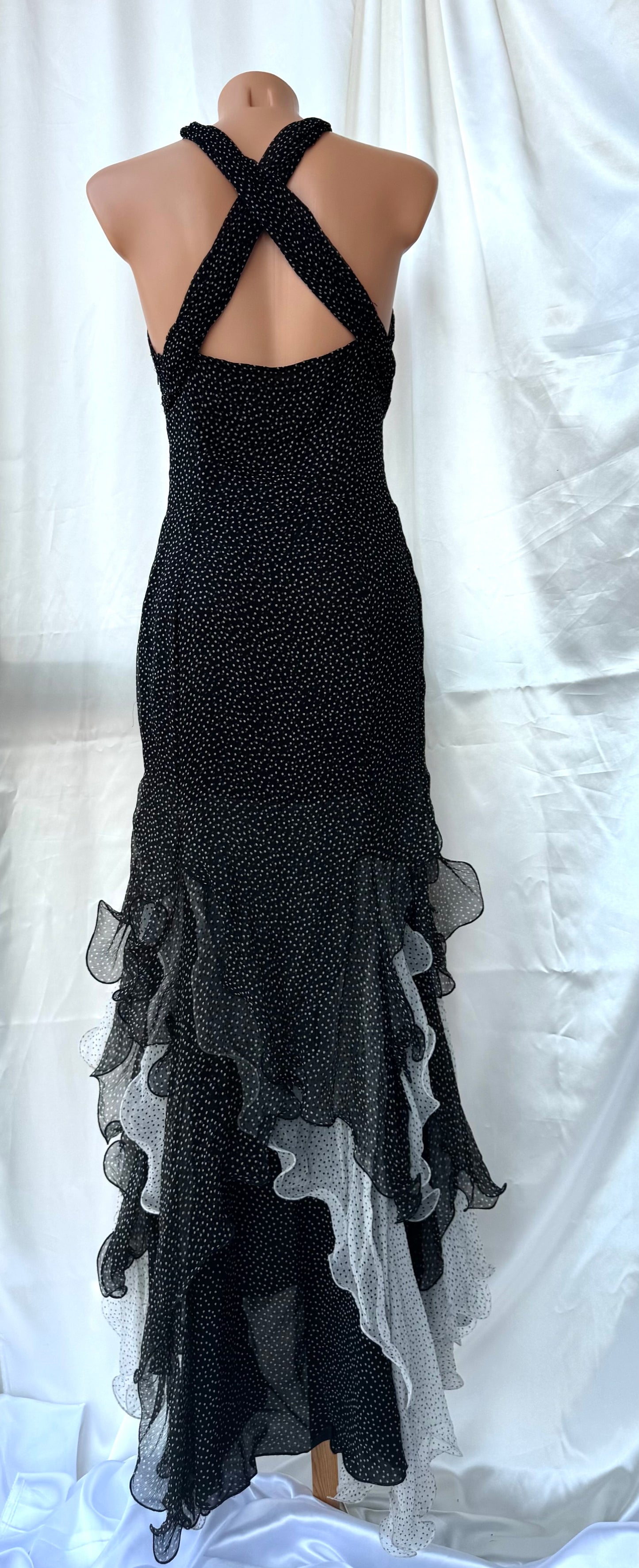 Spectacular Black Polkadot Ruffle Dress