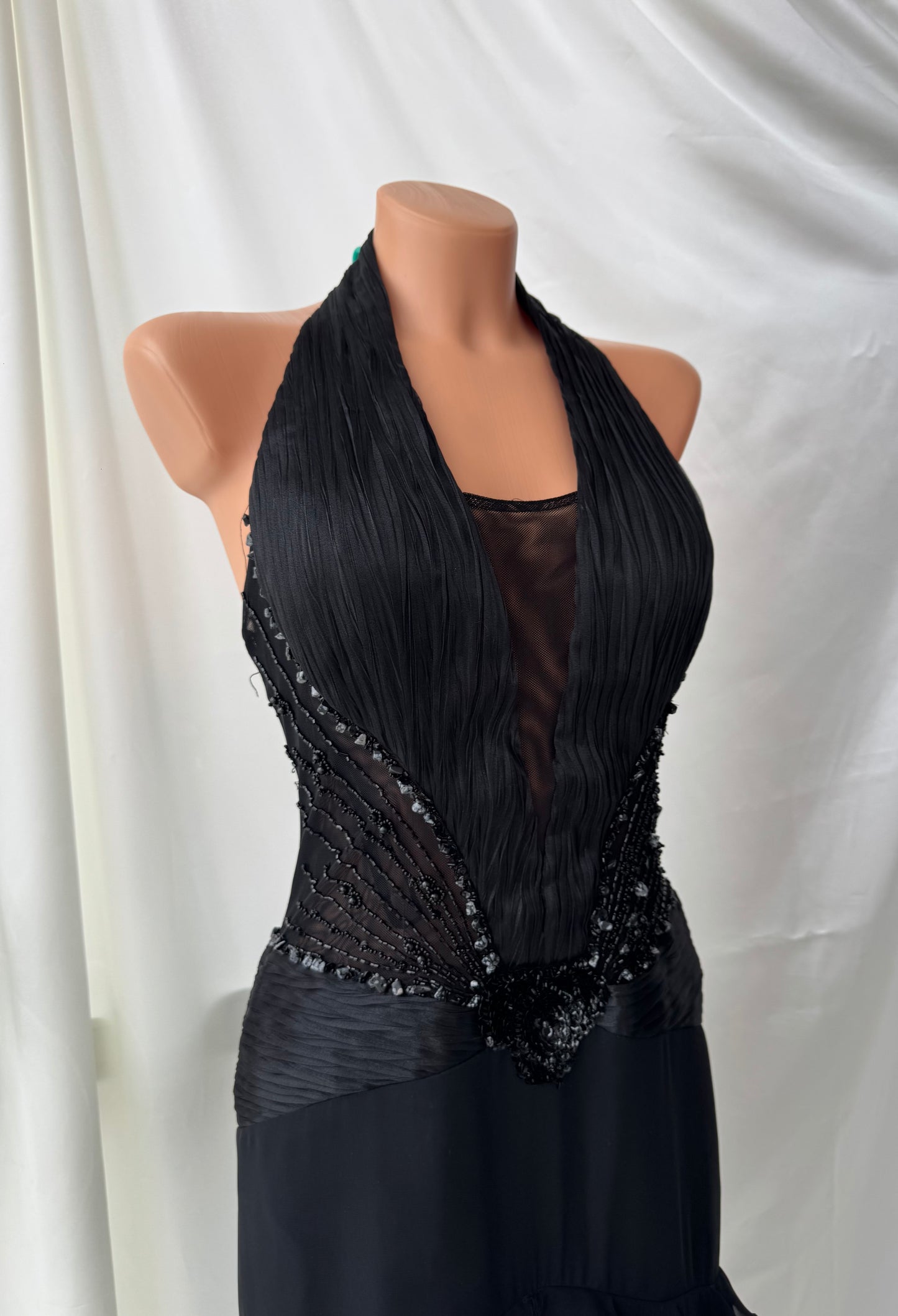 Spectacular Black Beaded Long dress
