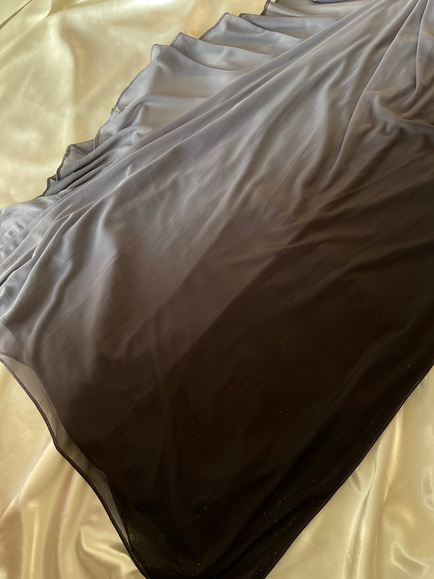 Sparkly Ombre Gray Halter Neck Vintage Dress