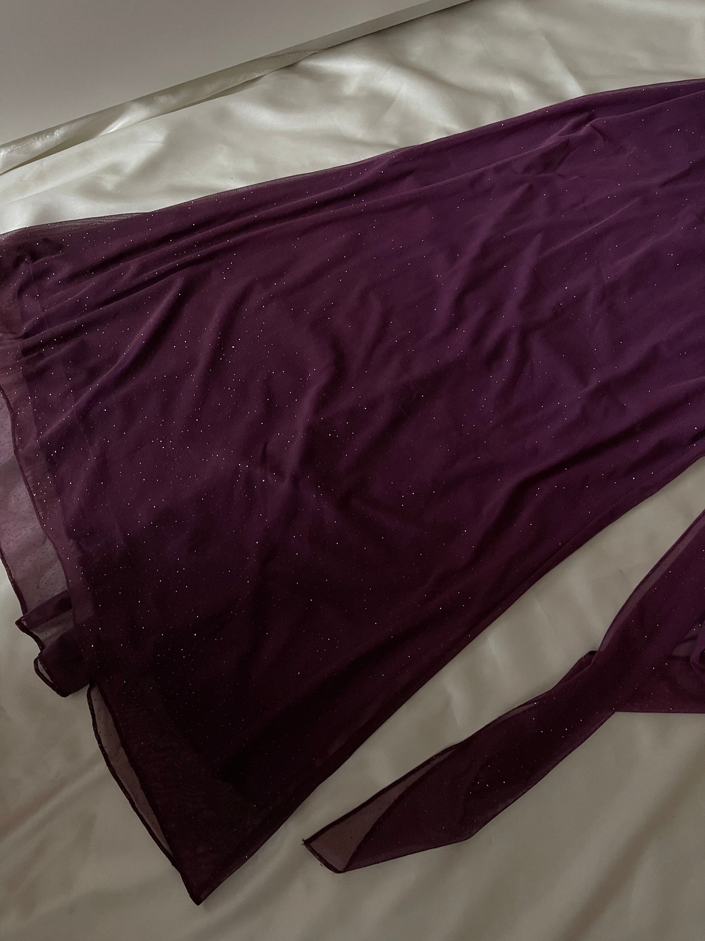 Sparkly Purple Halter Neck Vintage Dress