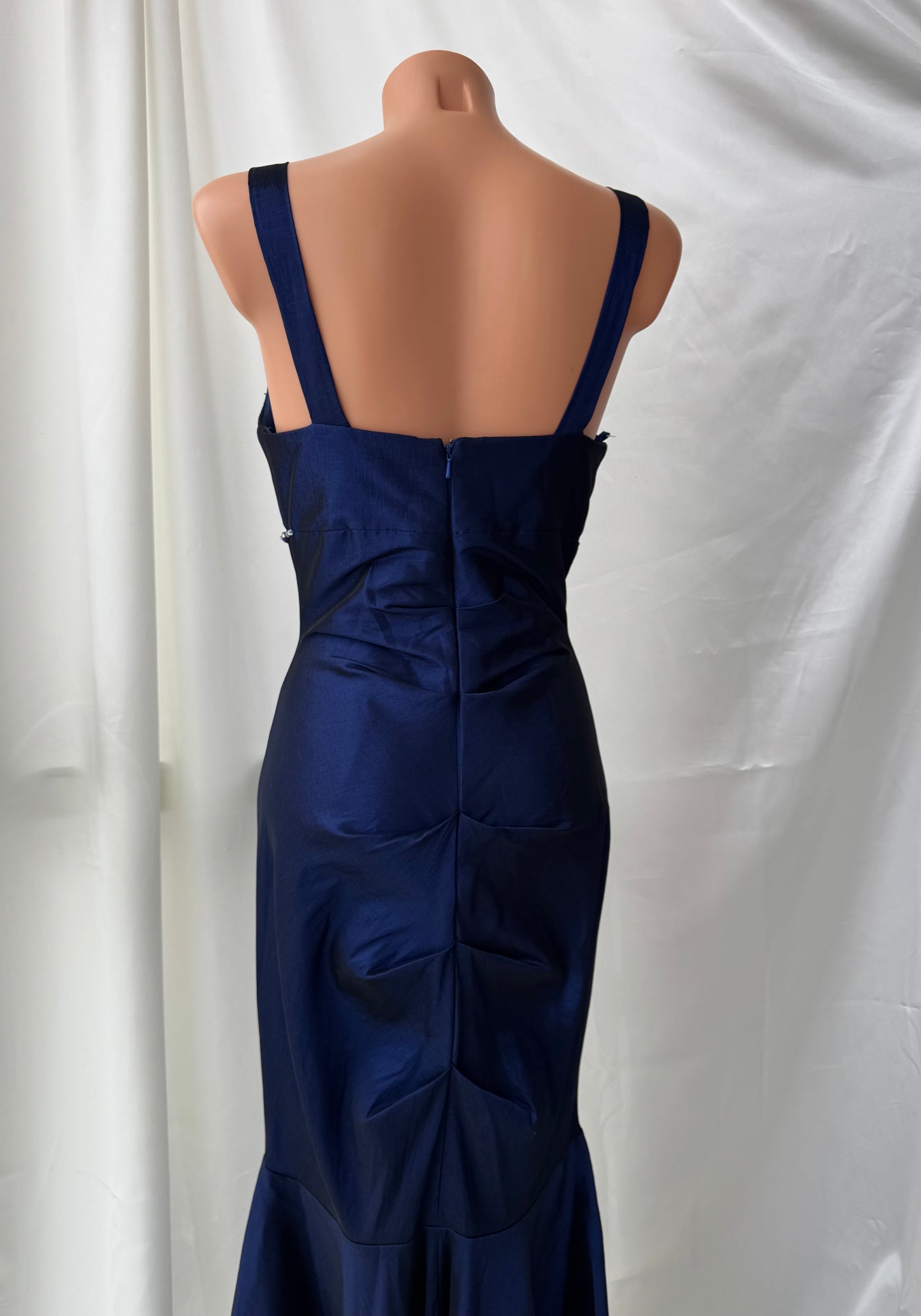 Absolutely Beautiful Mermaid Blue Vintage Ruched Dress