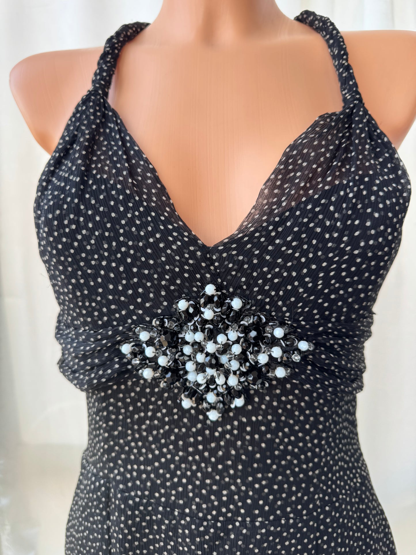 Spectacular Black Polkadot Ruffle Dress