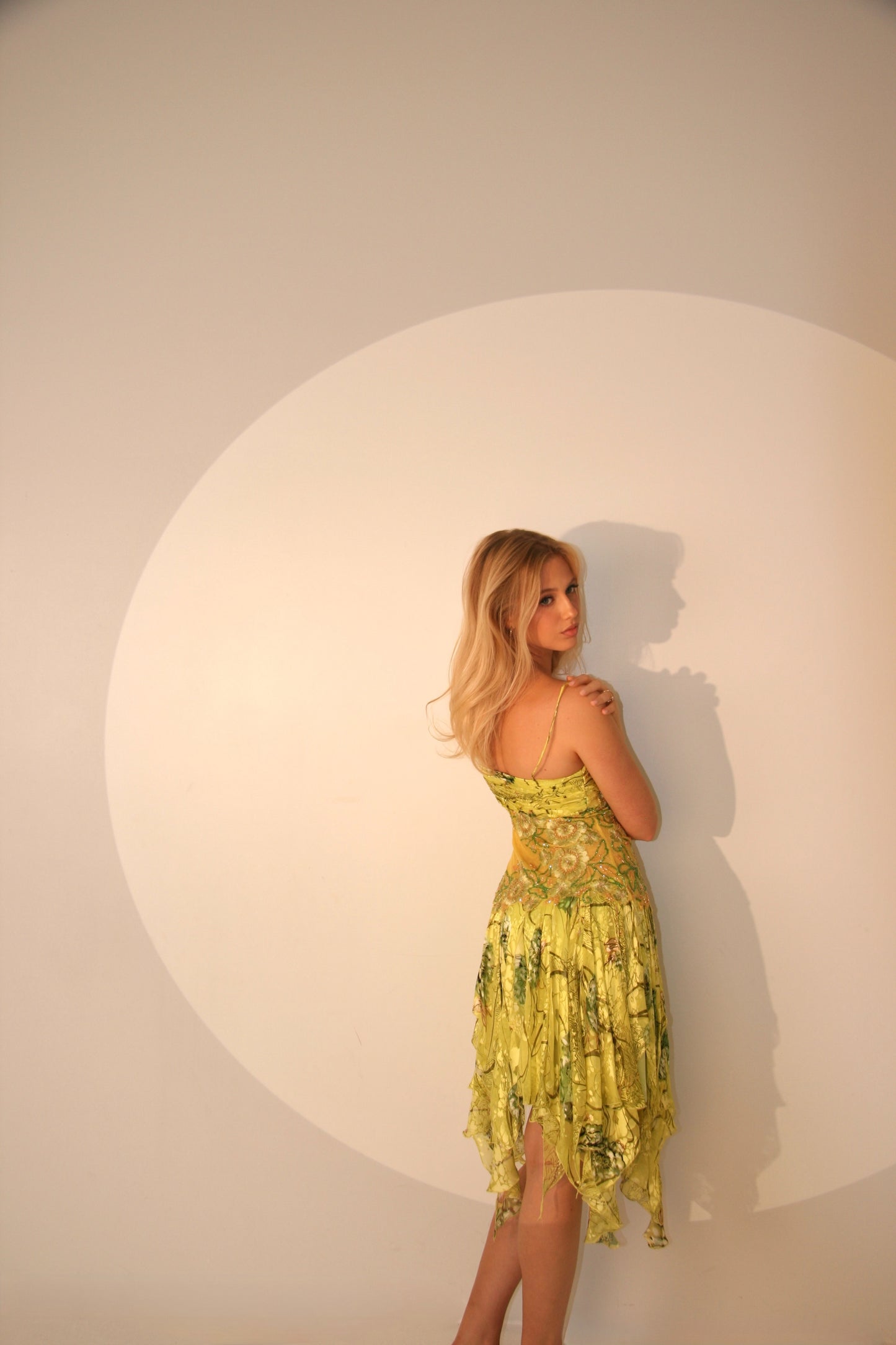 Spectacular Green Beaded Floral Dress