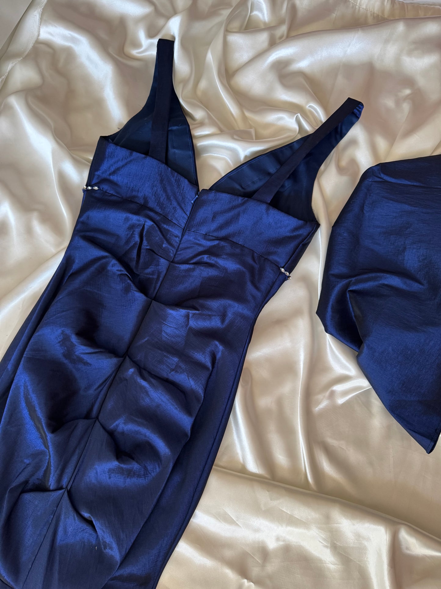 Absolutely Beautiful Mermaid Blue Vintage Ruched Dress