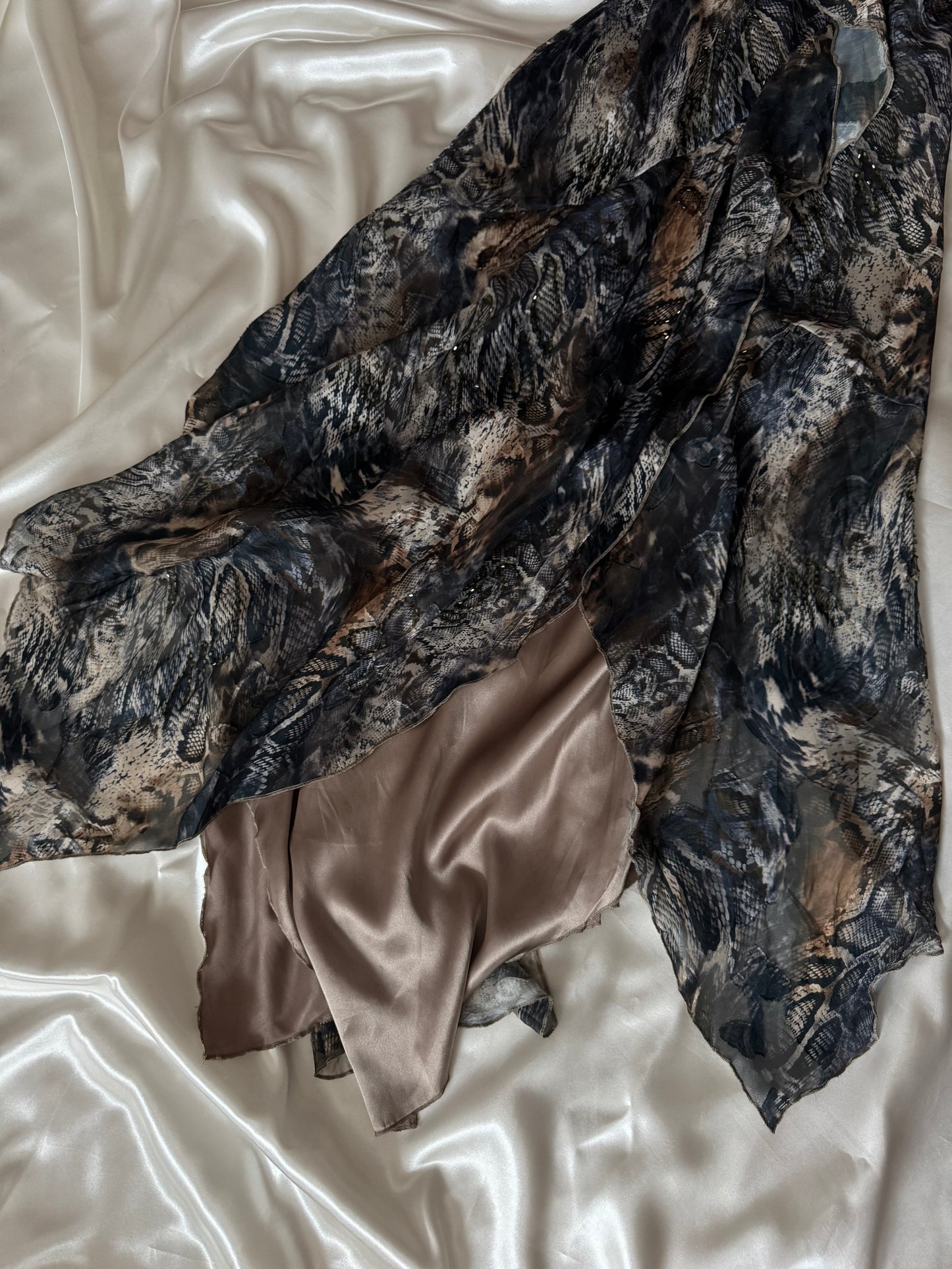 Stunning Snake Pattern Vintage Dress