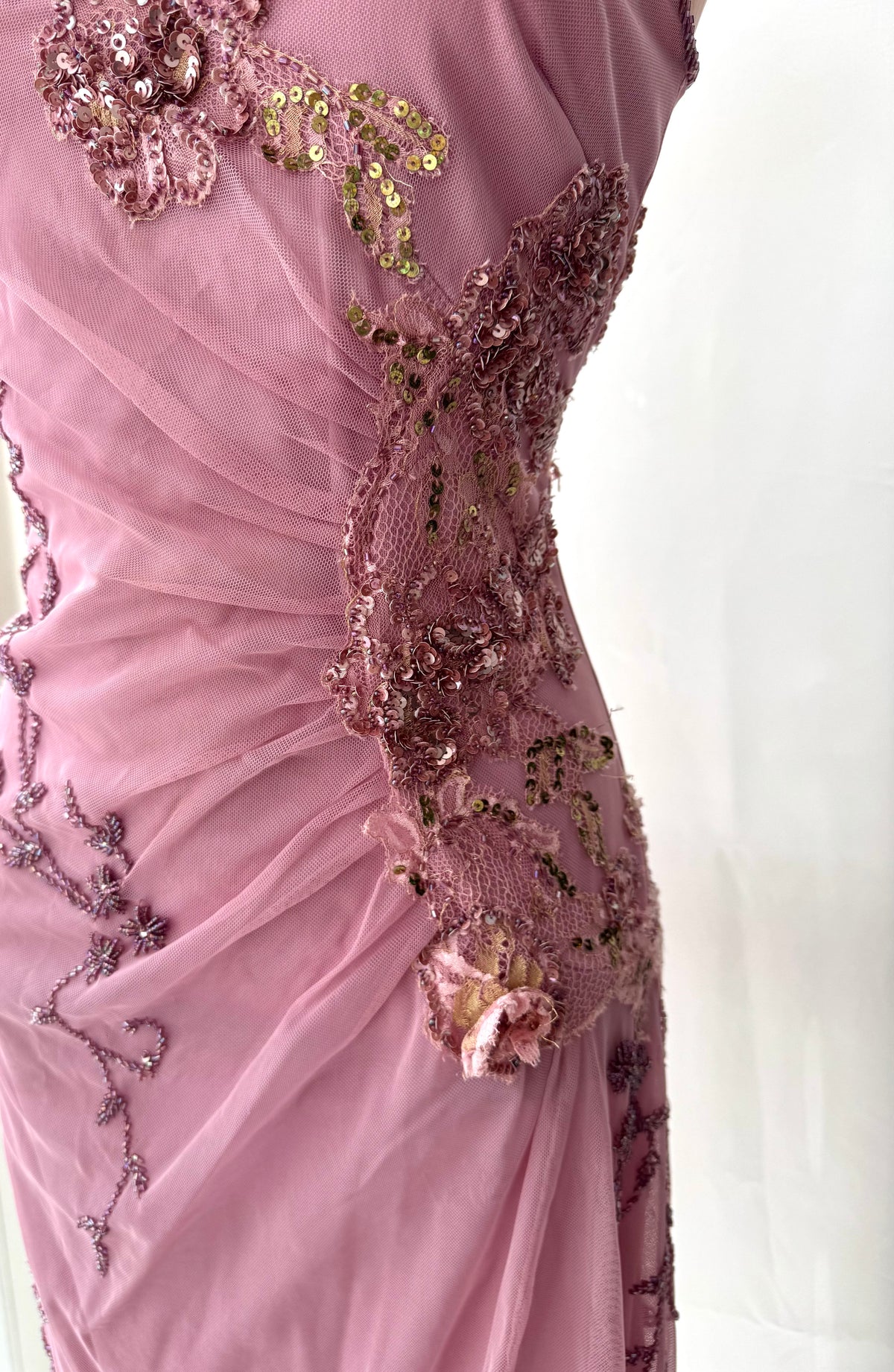 Gorgeous Pink Floral Vintage Dress