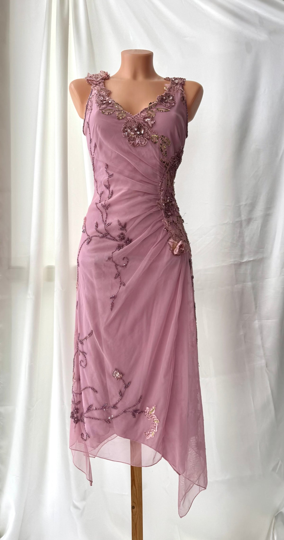 Gorgeous Pink Floral Vintage Dress