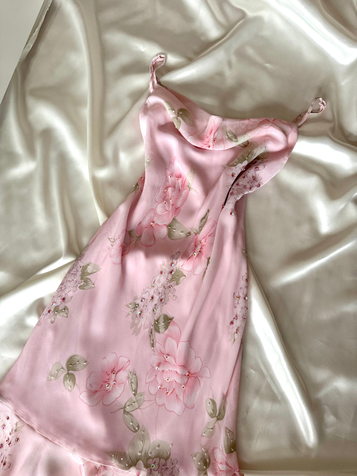 Gorgeous Pink Floral Vintage Dress
