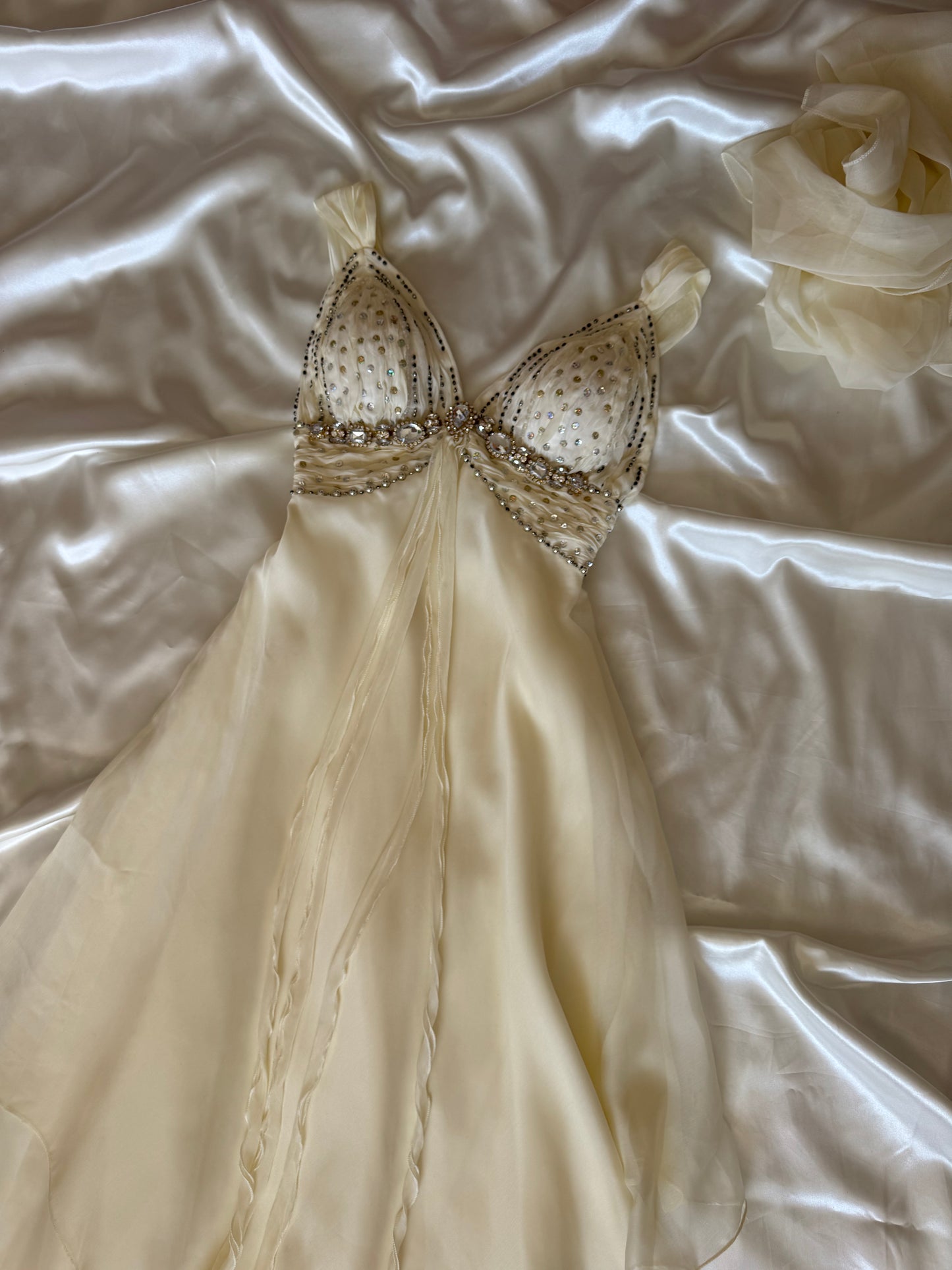 White Sparkly Vintage Dress